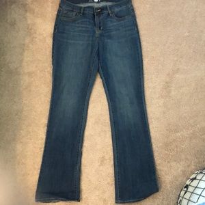 Medium wash boot cut jeans